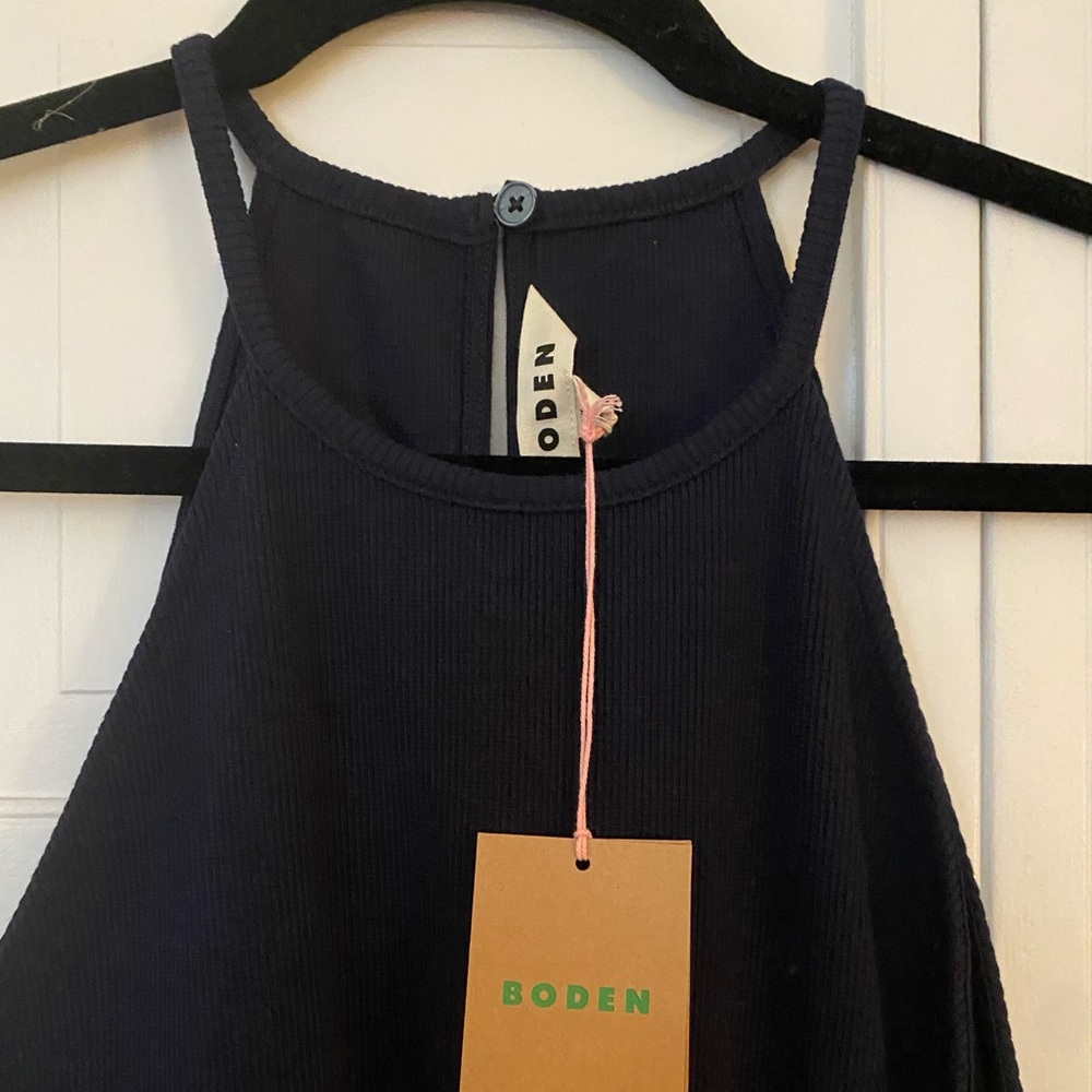 Boden navy halter midi dress size 10 regular. New with tags